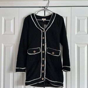 VICI Black White Tweed Dress Medium